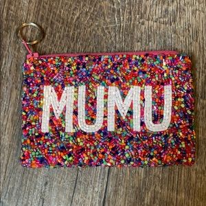 Beautiful Moyna beaded coin purse "MUMU"